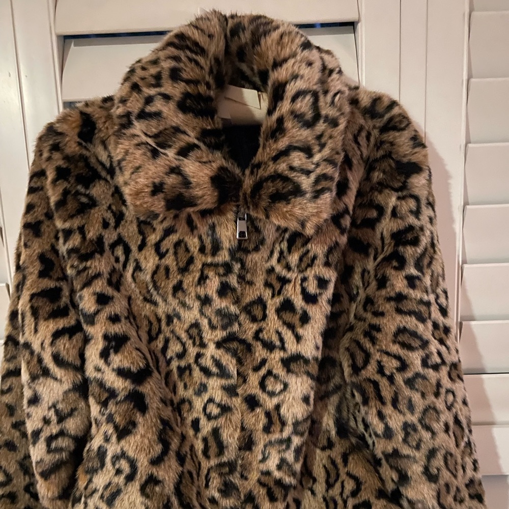 Faux Cheetah print jacket